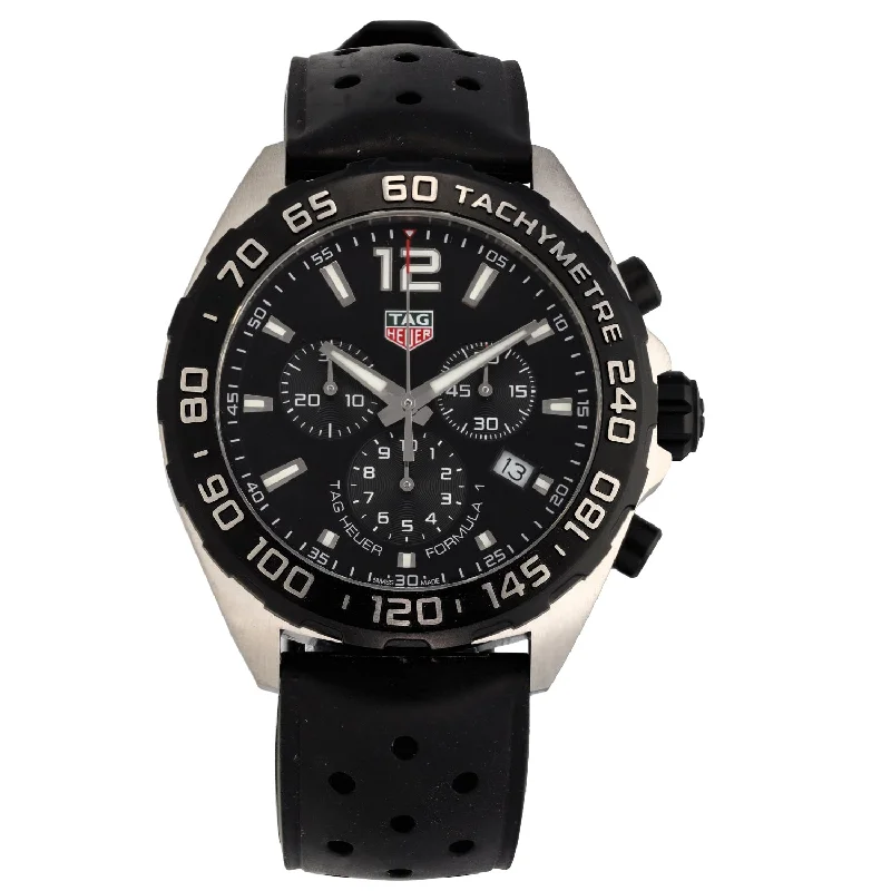 eco-friendly wristwatches-Tag Heuer Formula 1 CAZ1010 43mm Stainless Steel Watch