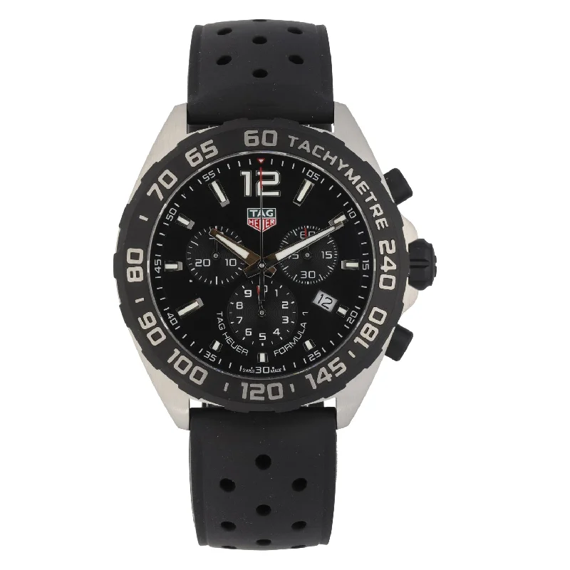 trendy watches for teens-Tag Heuer Formula 1 CAZ1010 43mm Stainless Steel Watch