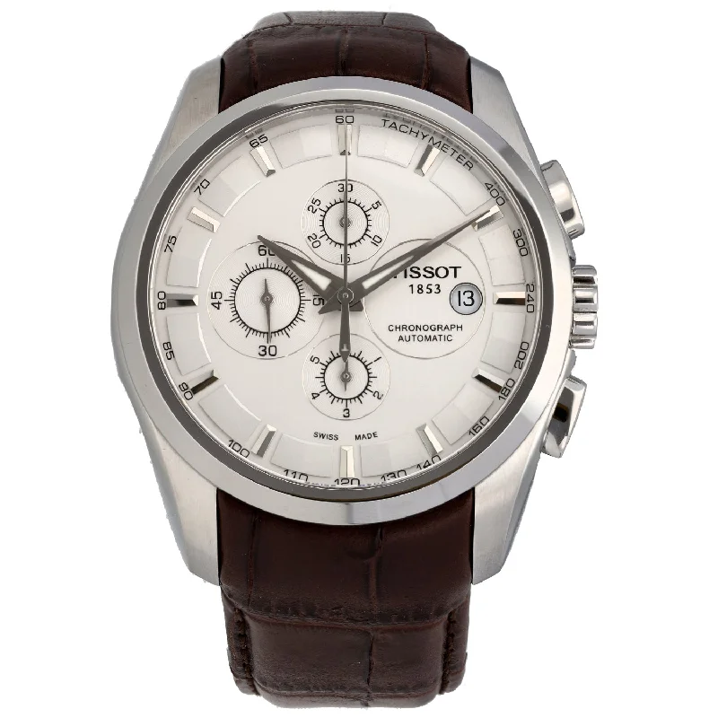 stylish watches for men under 100 dollars-Tissot Couturier T035627 A 44mm Stainless Steel Watch