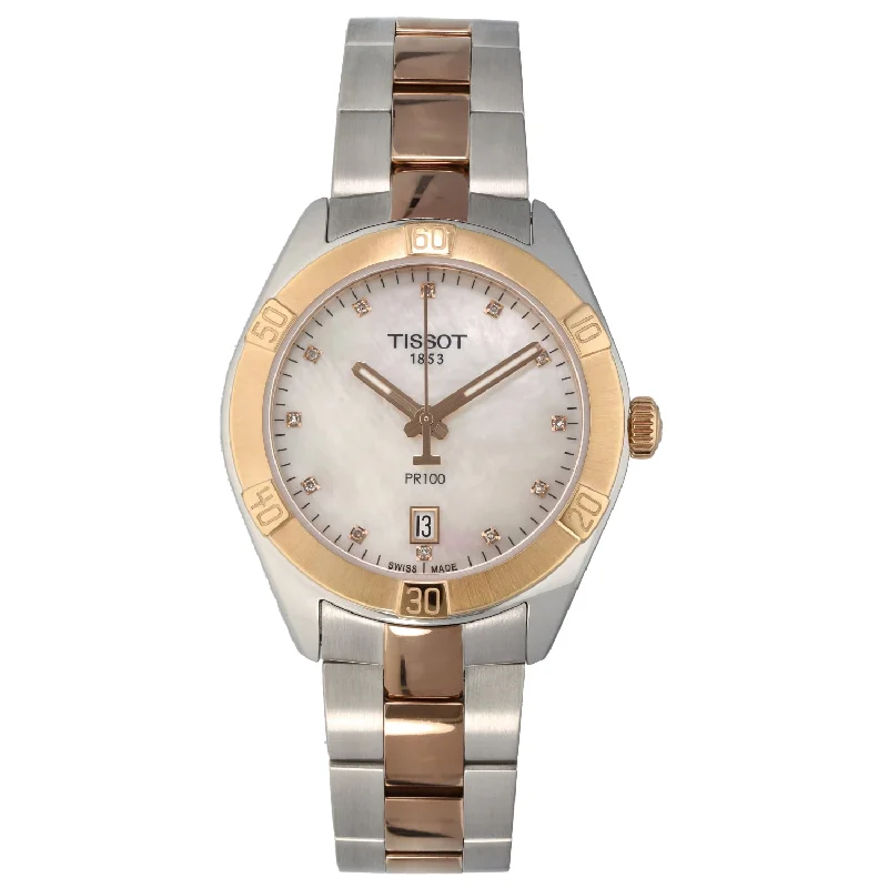 women’s watches with minimalist design-Tissot PR100 T101910B 36mm Bi-Colour Watch