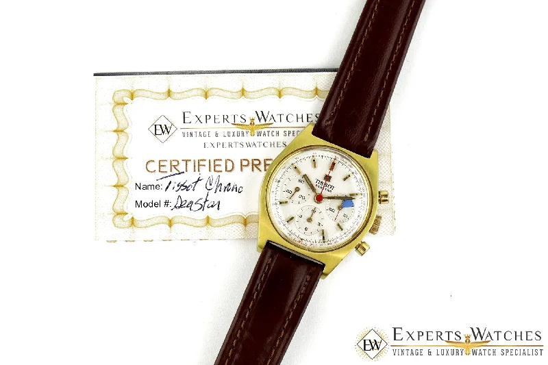 unisex watches for gifting-Vintage 1960s Tissot Seastar 3 Register Chronograph Watch Lemania 1281 321 CPO